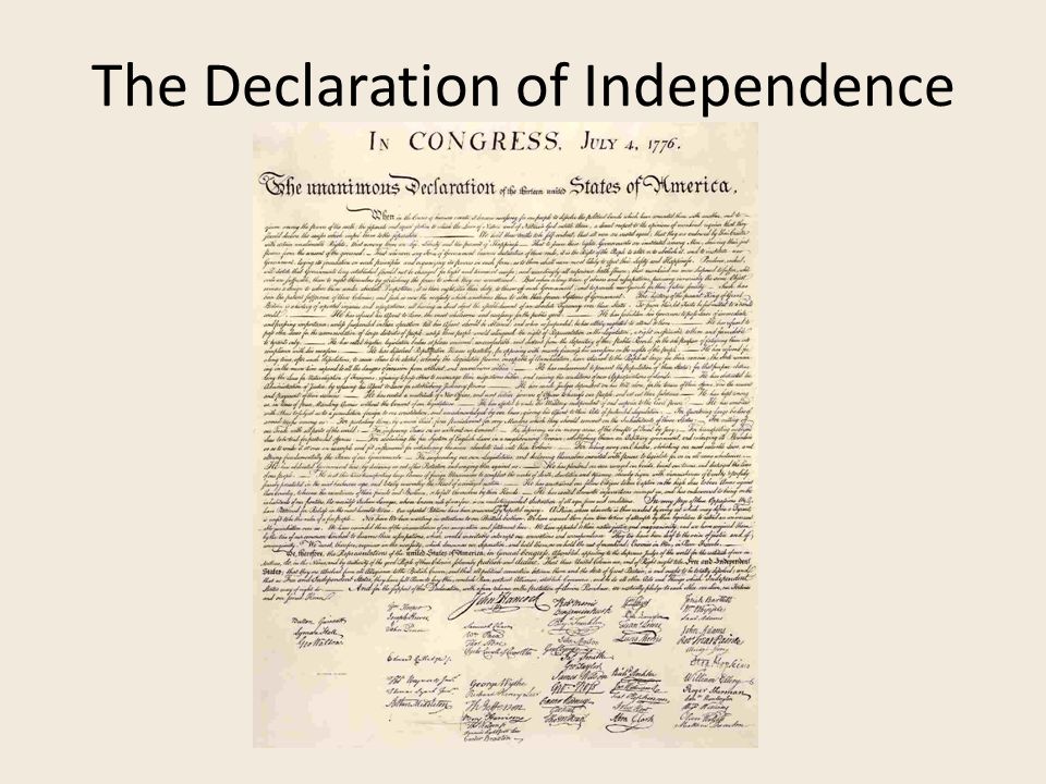 The purpose behind the declaration of independence in america